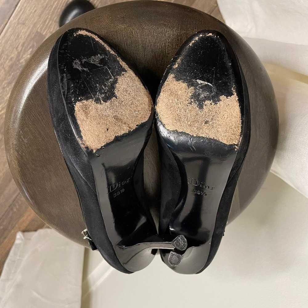 Christian Dior black suede heels size 8 - image 8