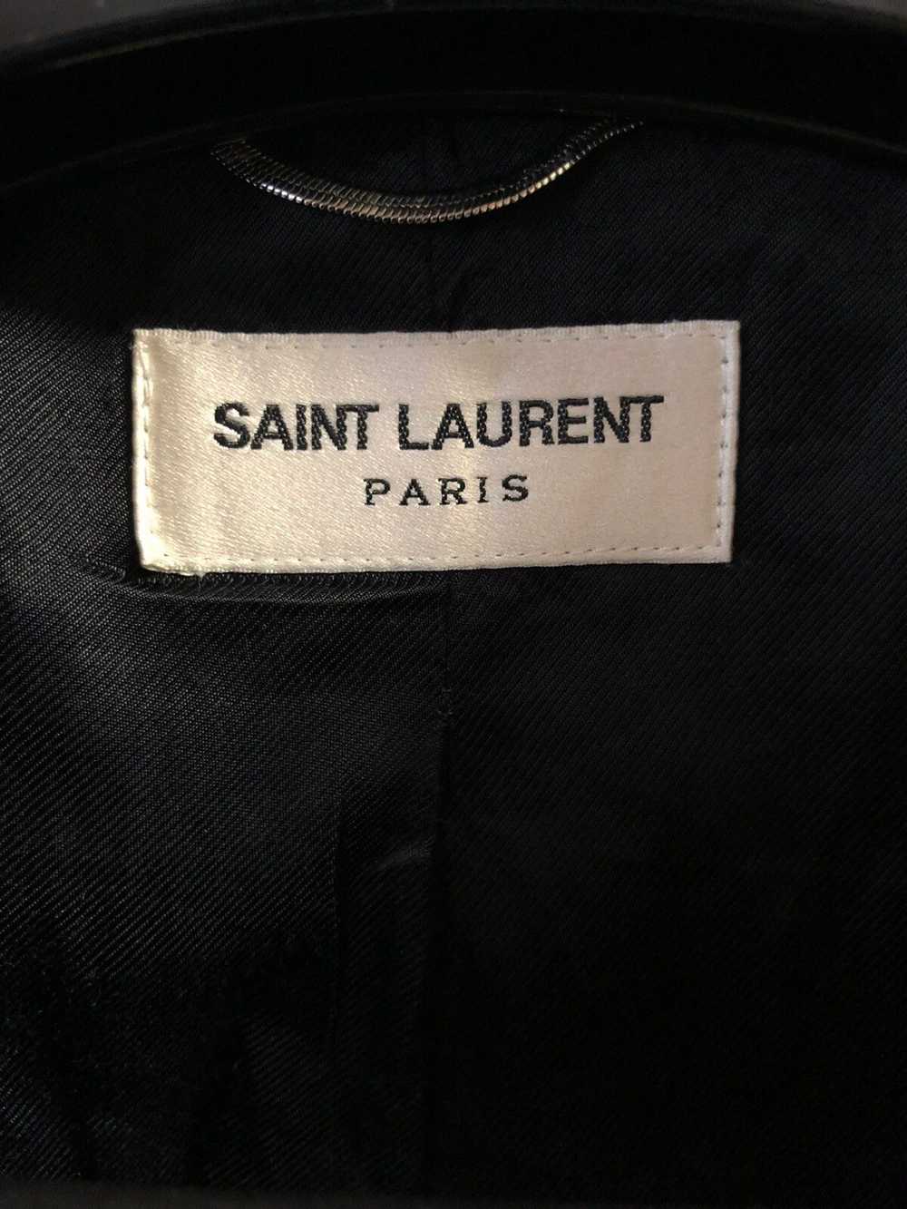 Saint Laurent Paris FW14 Short Wool Coat sz 54 - image 7