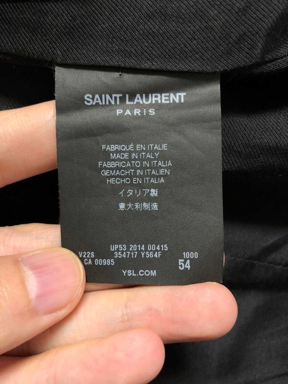 Saint Laurent Paris FW14 Short Wool Coat sz 54 - image 8