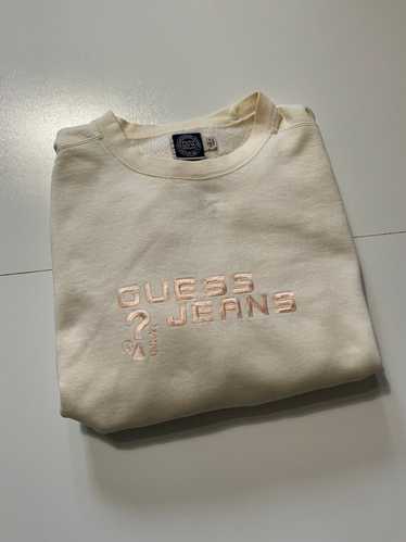 Vintage guess crewneck sweatshirt 80s 90s embroidered jeans selling XXL distressed paint