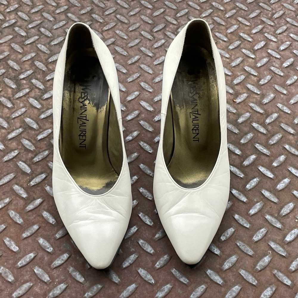 yves saint laurent Women Sandal Shoes White Leath… - image 2