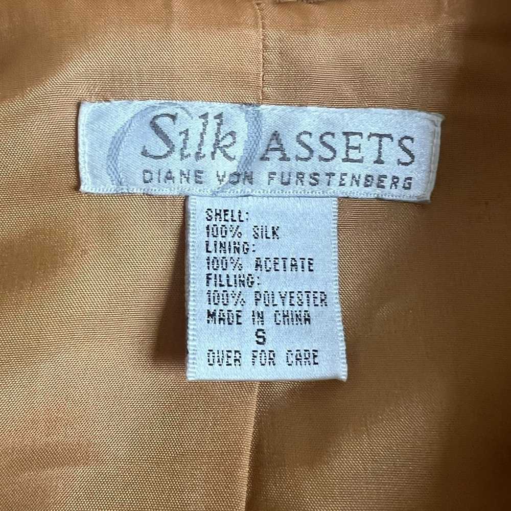 Diane Von Furstenberg Silk Assets Zip Up Quilted … - image 3