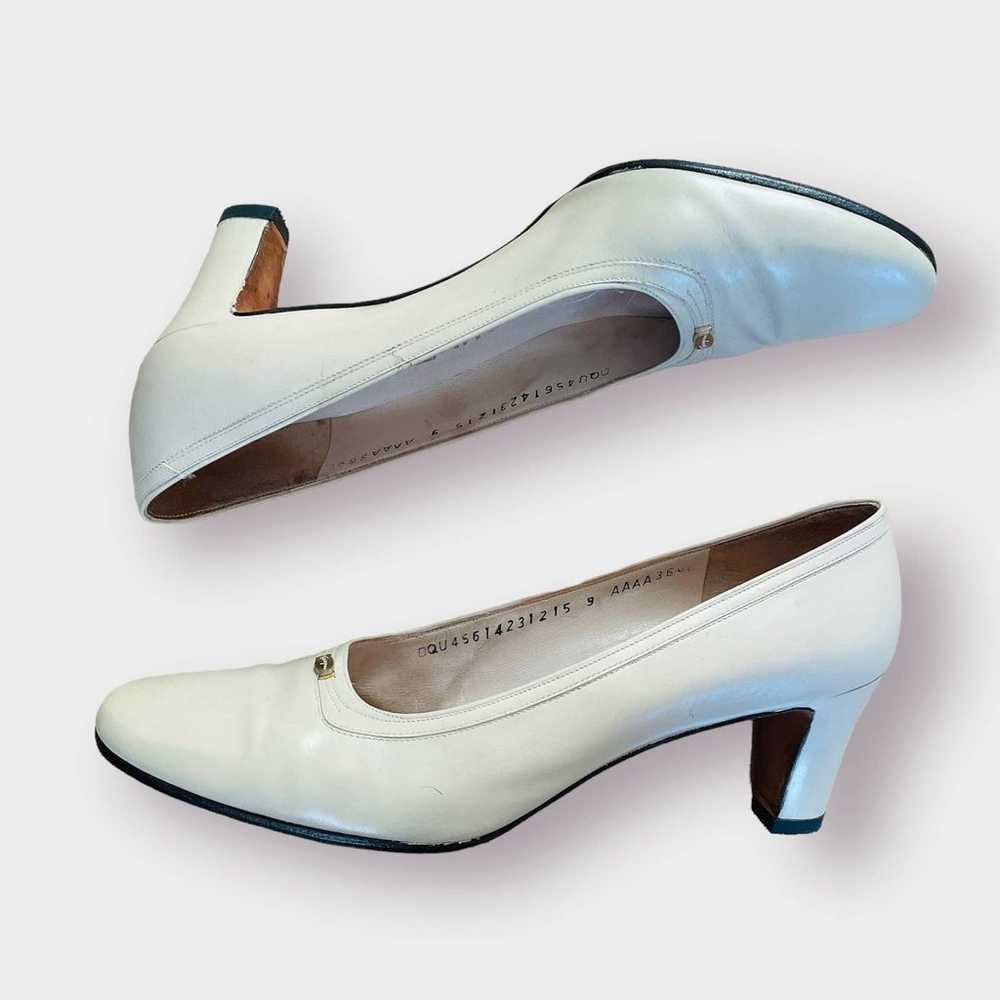60s Ferragamo Cream Heels - image 2