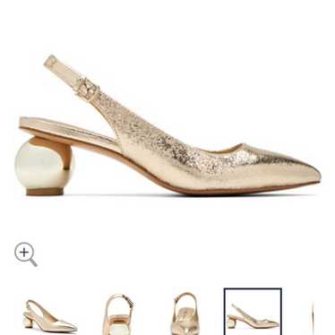 Katy Perry Gold Metallic Slingback Heels