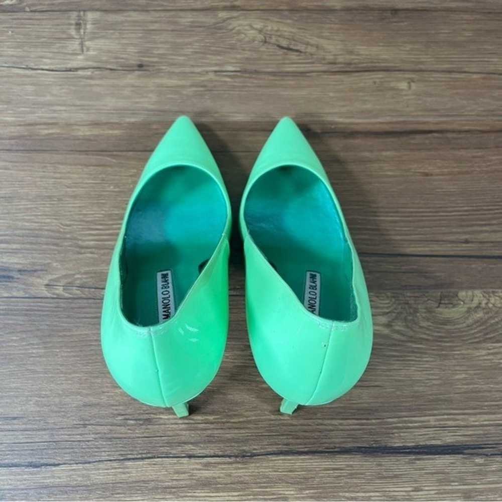 Manolo Blahnik BB Lime Green Pumps Heels Women’s … - image 5