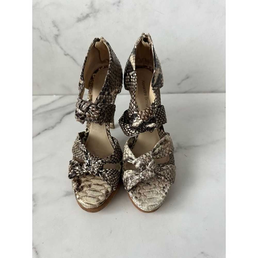 ALEXANDRE BIRMAN Snake Print Leather Heels Size 8 - image 2