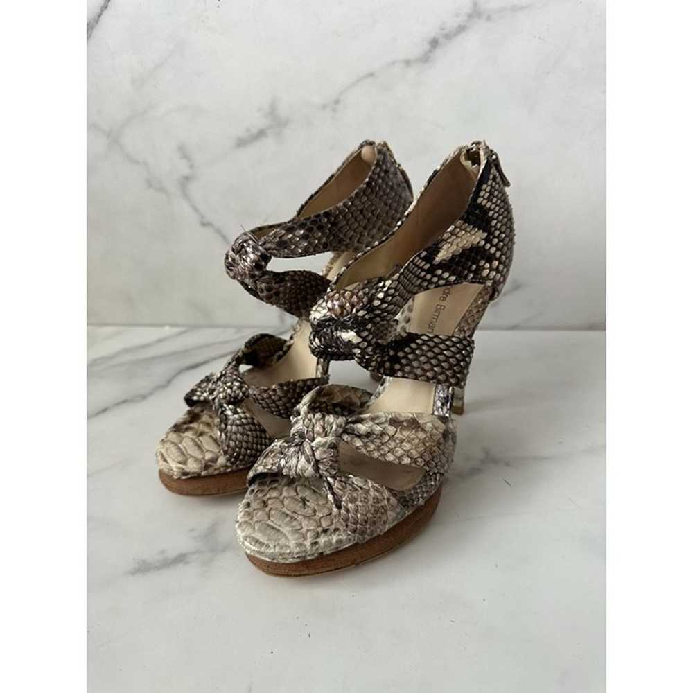 ALEXANDRE BIRMAN Snake Print Leather Heels Size 8 - image 3