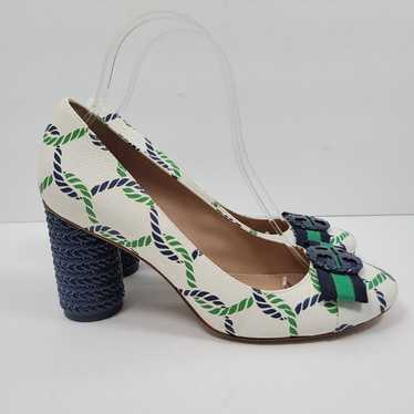 Tory Burch Maritime Pumps Rope Accent Women's Whi… - image 1