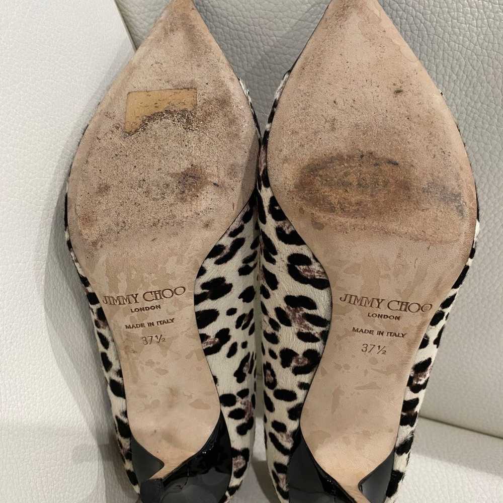 Jimmy Choo Pony Hair Patent Leopard Heels size 37… - image 10