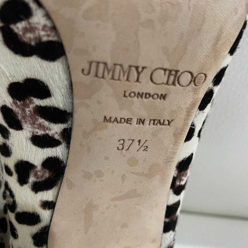 Jimmy Choo Pony Hair Patent Leopard Heels size 37… - image 9