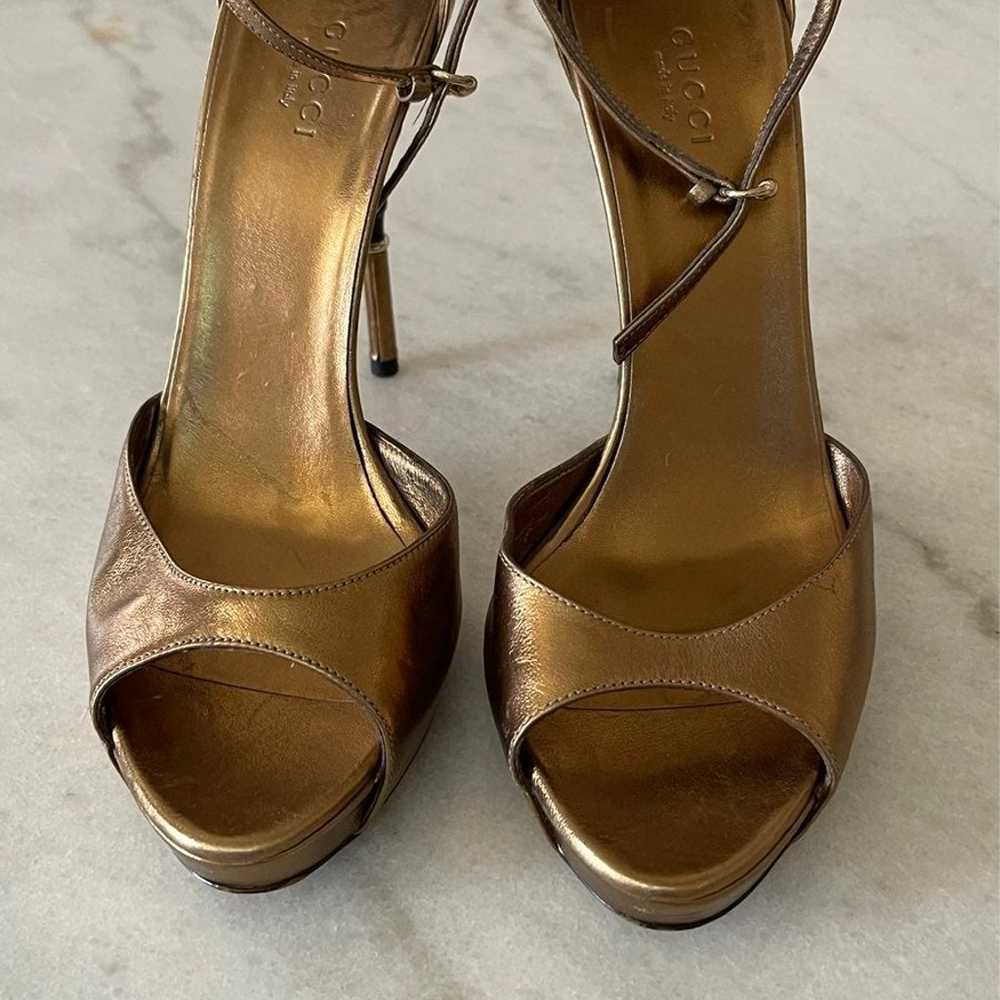 Gucci Bronze heels size 8 - image 1