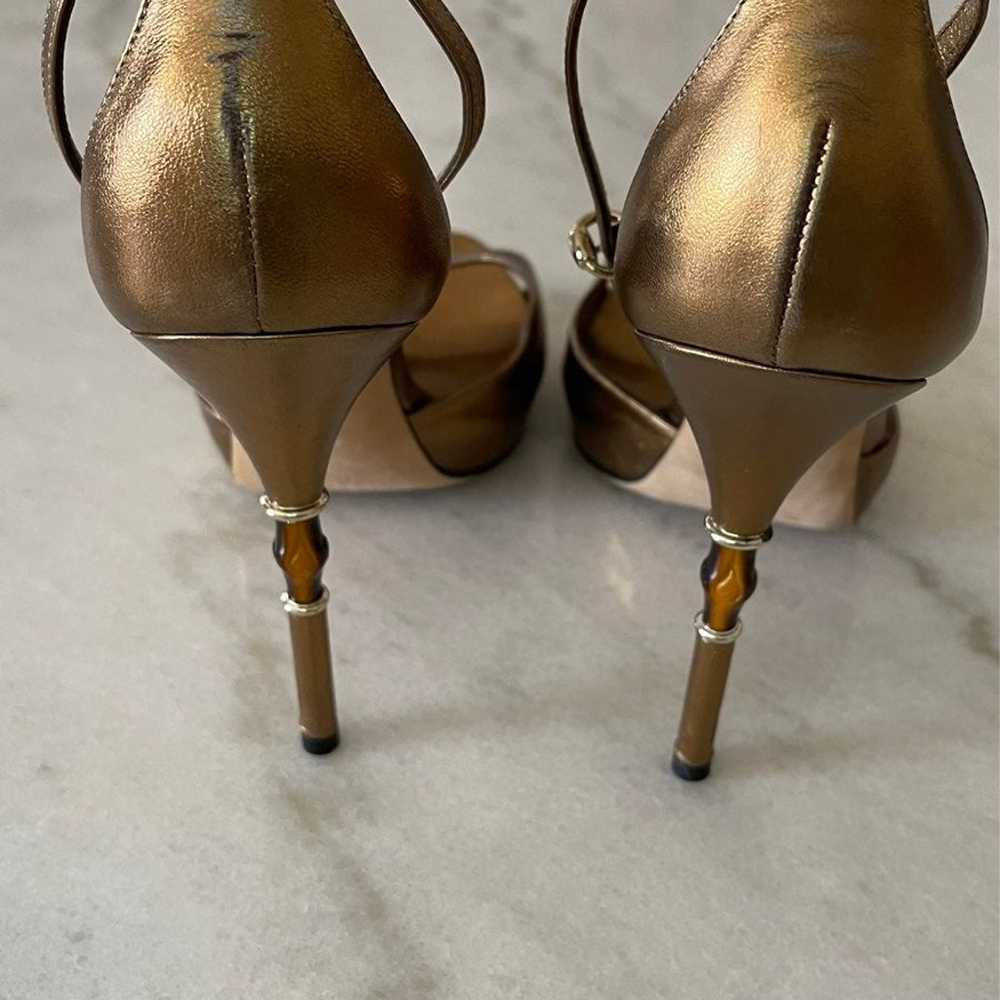 Gucci Bronze heels size 8 - image 3
