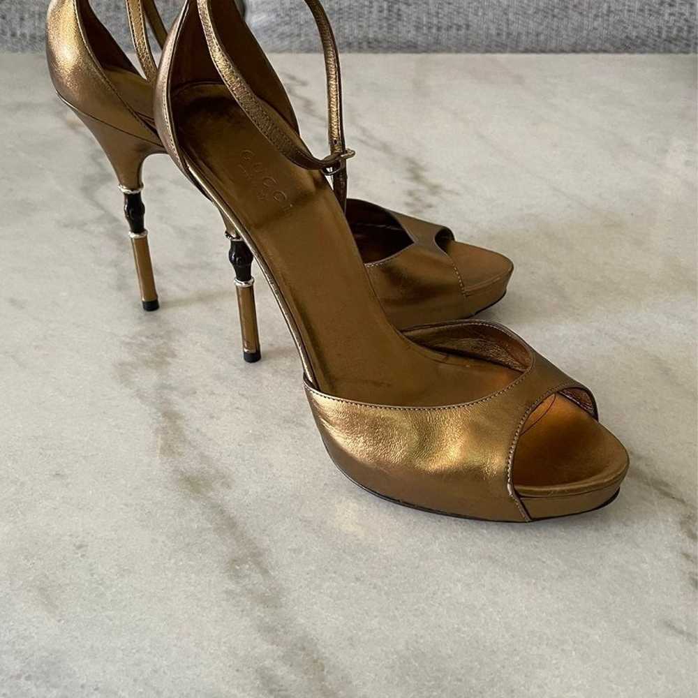 Gucci Bronze heels size 8 - image 4