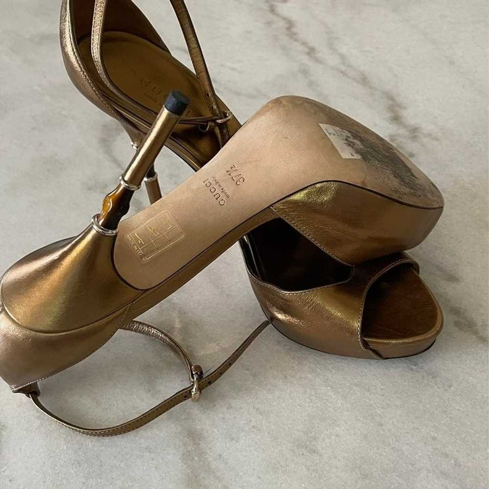 Gucci Bronze heels size 8 - image 5