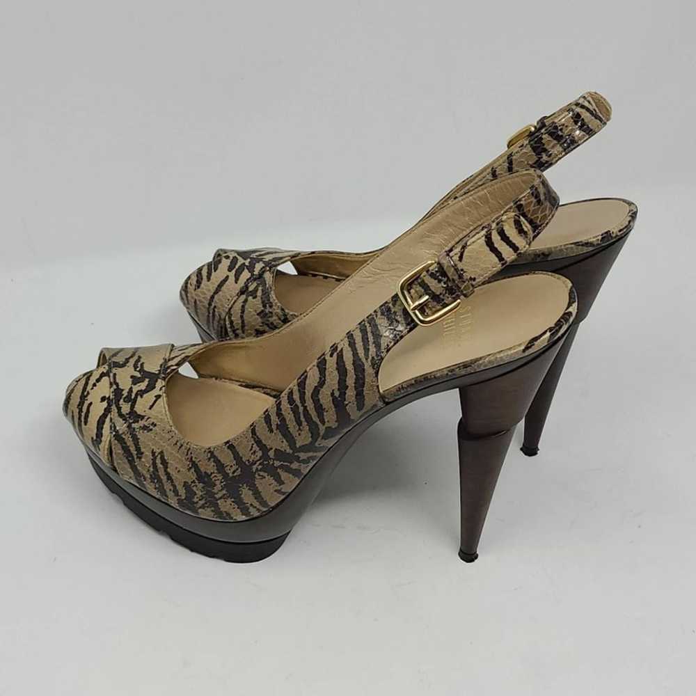 Stuart Weitzman Snakeskin Platform Slingback Peep… - image 5