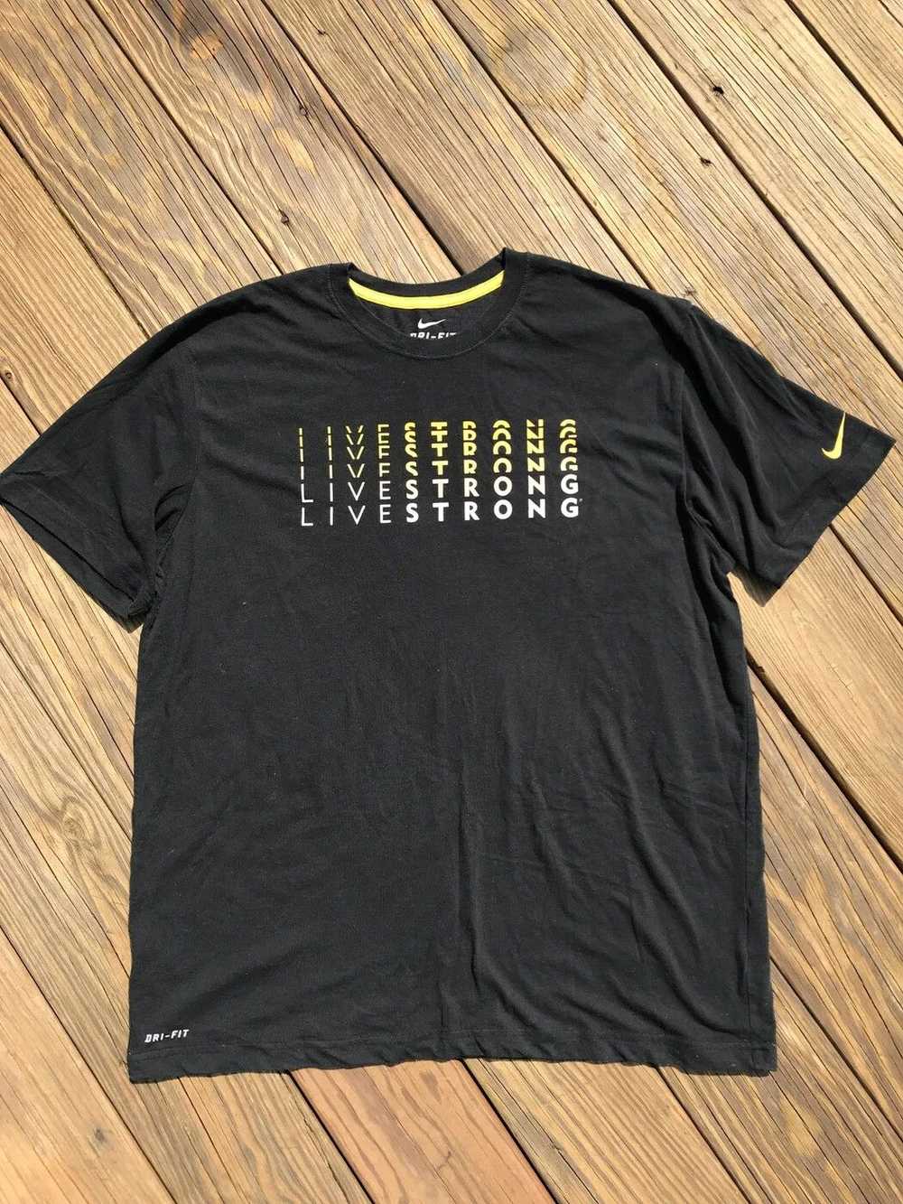 Nike Live strong T-Shirt Lance Armstrong Black - image 1