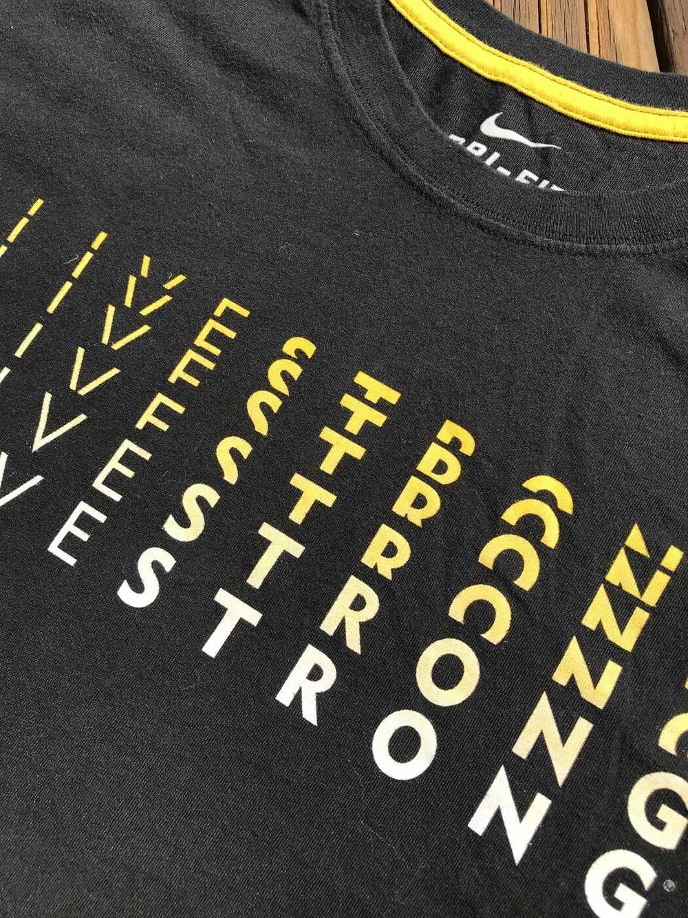 Nike Live strong T-Shirt Lance Armstrong Black - image 3