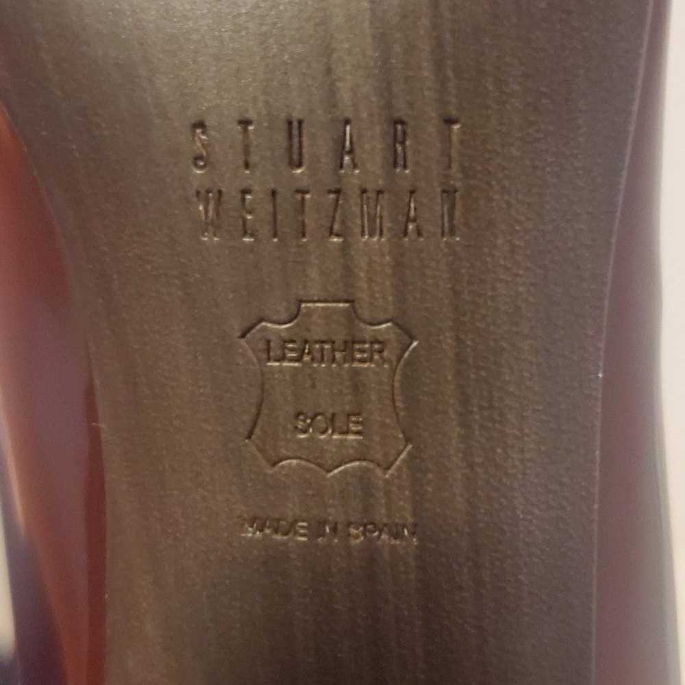 Stuart Weitzman NEW!!! Leather Burgundy Heels  Si… - image 5