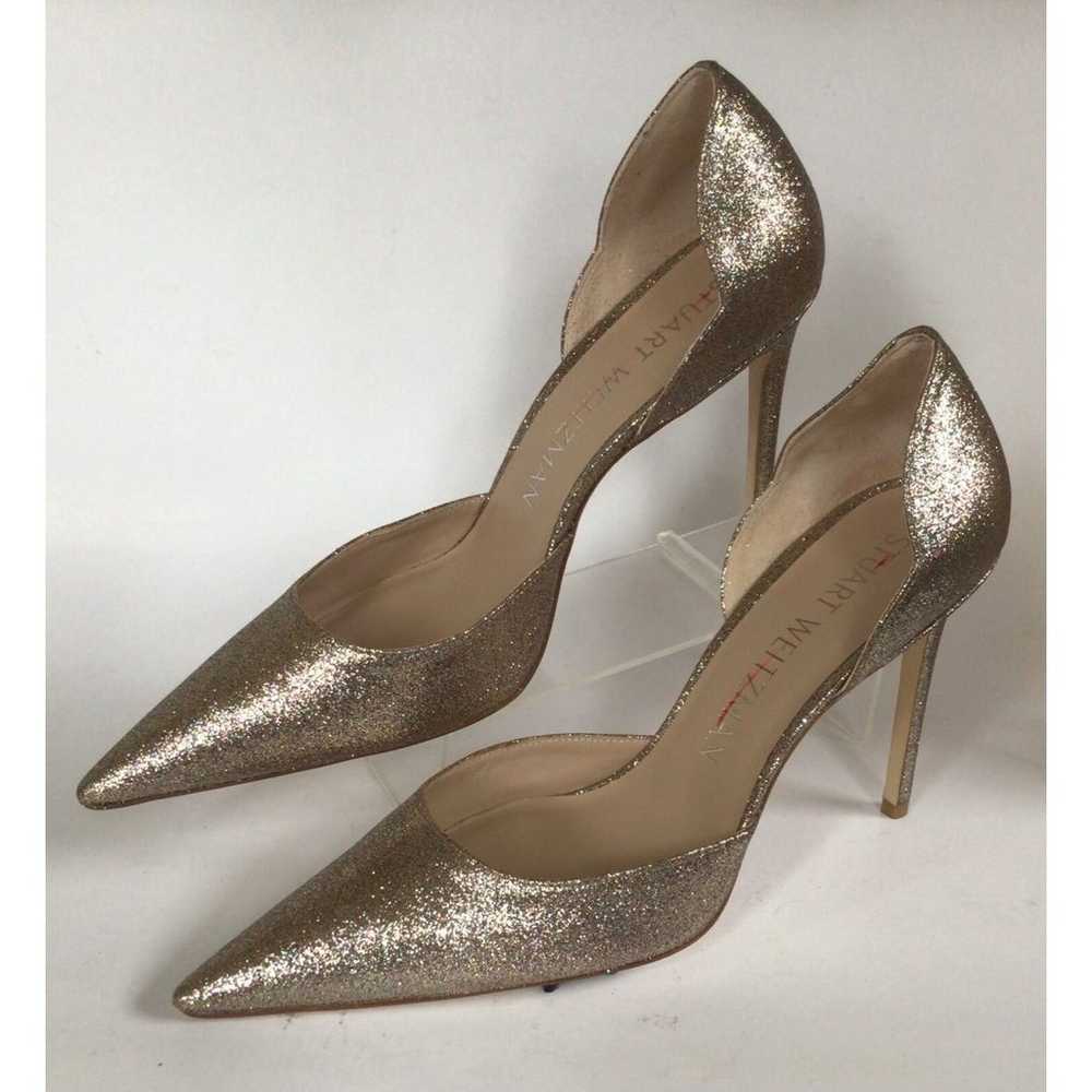 NEW STUART WEITZMAN Metallic Pointed Toe d'Orsay … - image 4