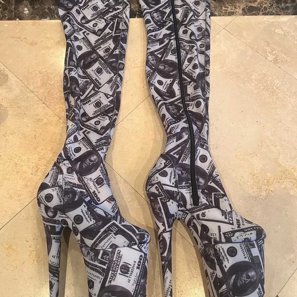 New 8Inch Money Thigh High Boots Size 7 - image 1