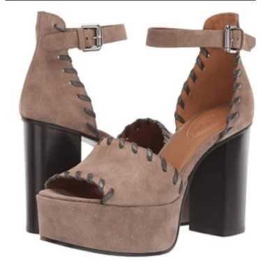 See by Chloe Whipstiched Platform Block Taupe Brow