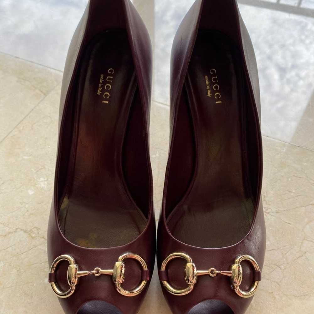 Gucci Burgundy Heels - image 1