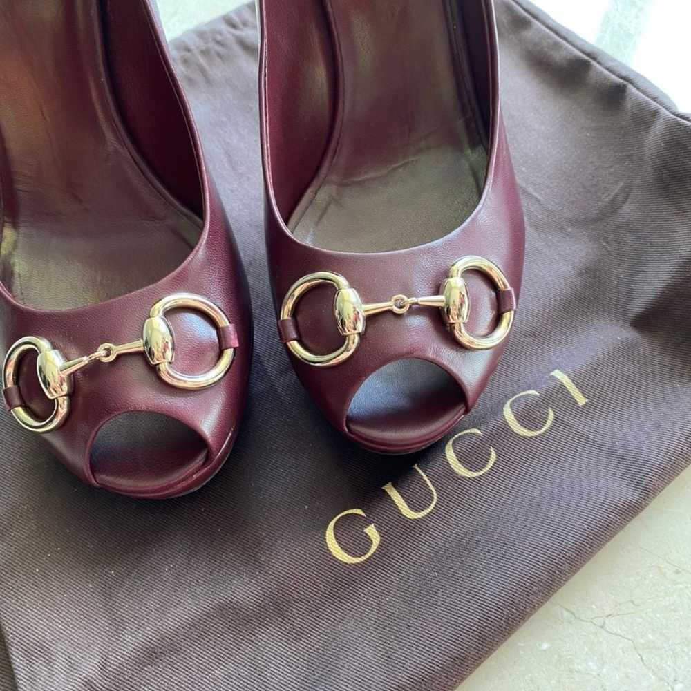 Gucci Burgundy Heels - image 5
