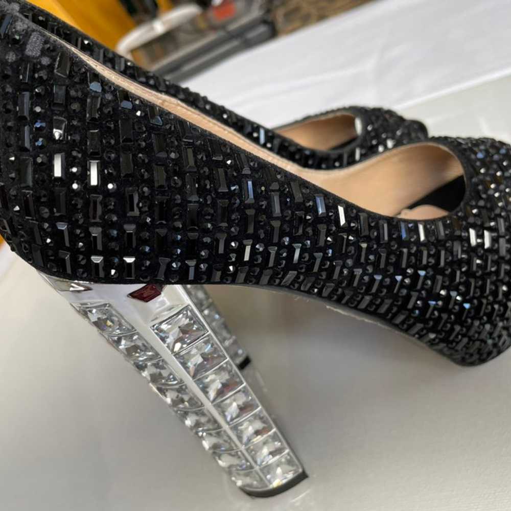 Black Sequence High Heel Shoes - image 2