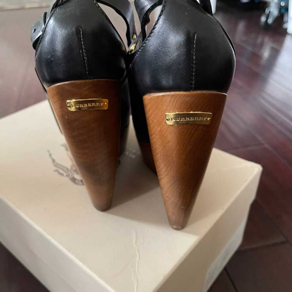 Burberry size 9 wooden heel shoes - image 2