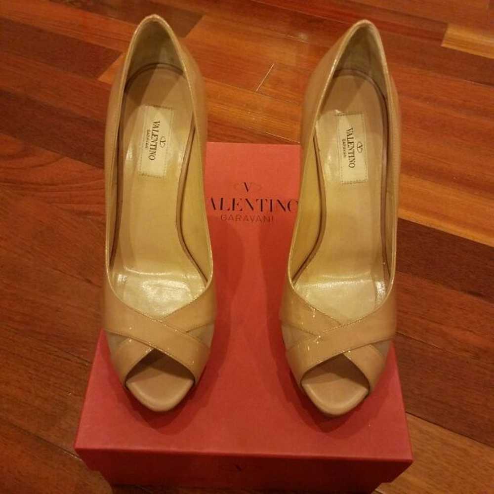 Valentino Beige Patent Leather Pump - image 1