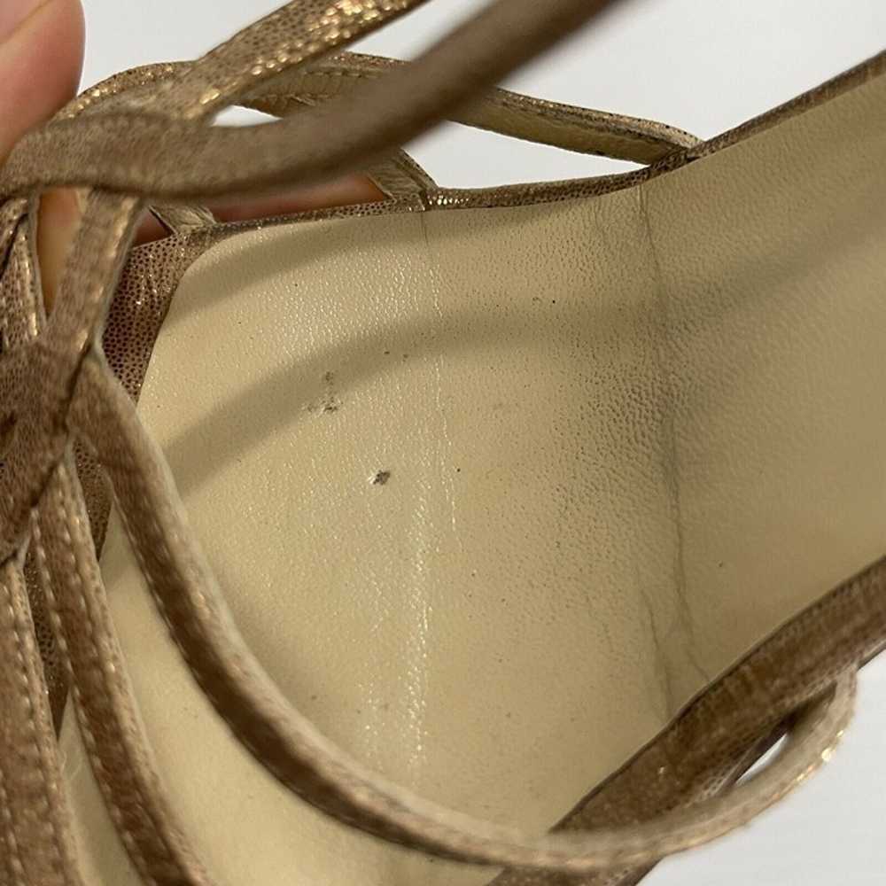 Jimmy Choo Gold Shimmer Multistrap Slingback Sand… - image 8