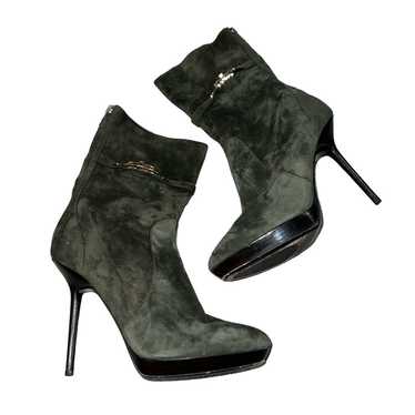 Burberry Suede Boot Heel Olive Green EU 39 - image 1