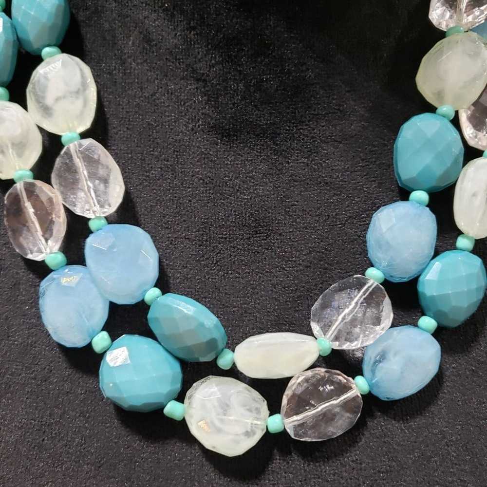 Other Fashion Mystic Mint Faceted Bead 2 Strand C… - image 4