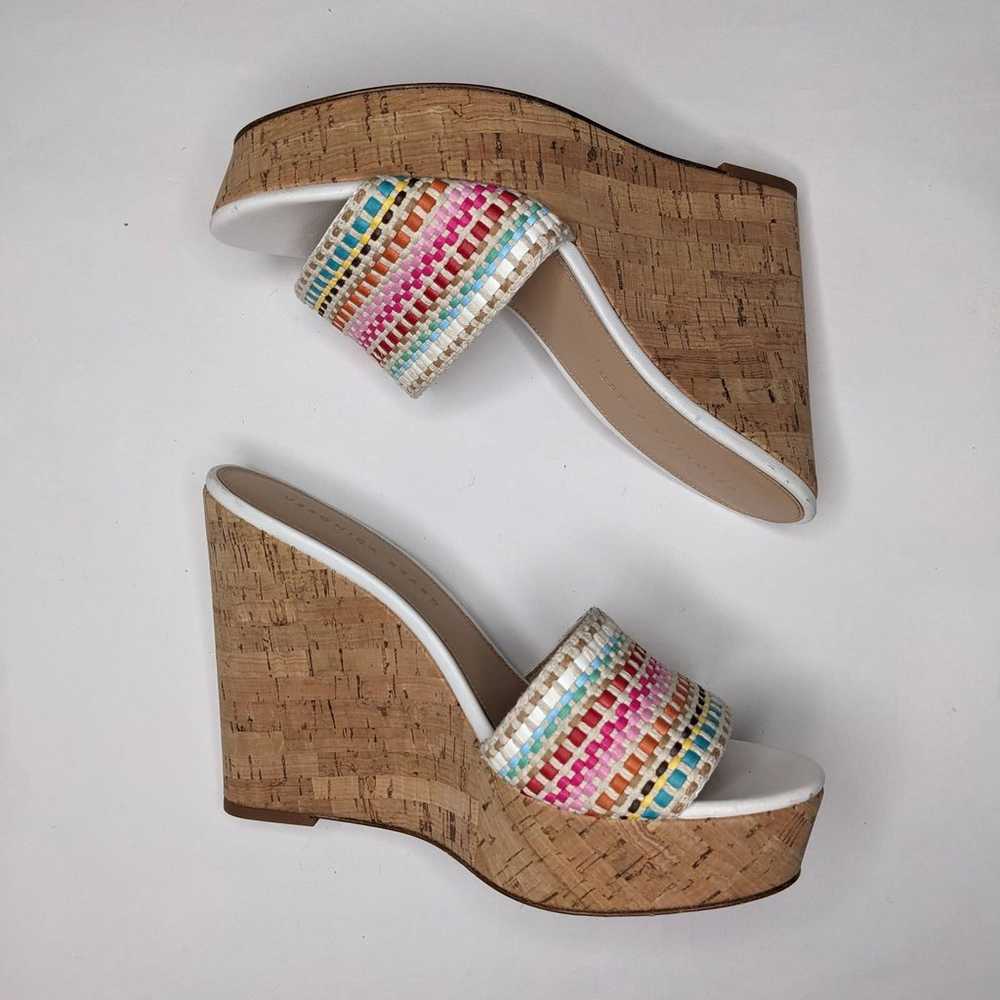 VERONICA BEARD Dali White Woven Cork Wedge Sandal… - image 4