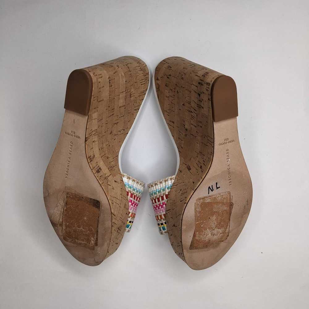 VERONICA BEARD Dali White Woven Cork Wedge Sandal… - image 8