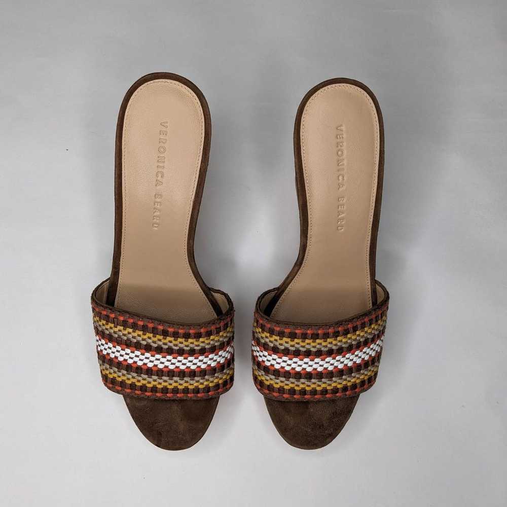 VERONICA BEARD Dali Brown Woven Cork Wedge Sandal… - image 2