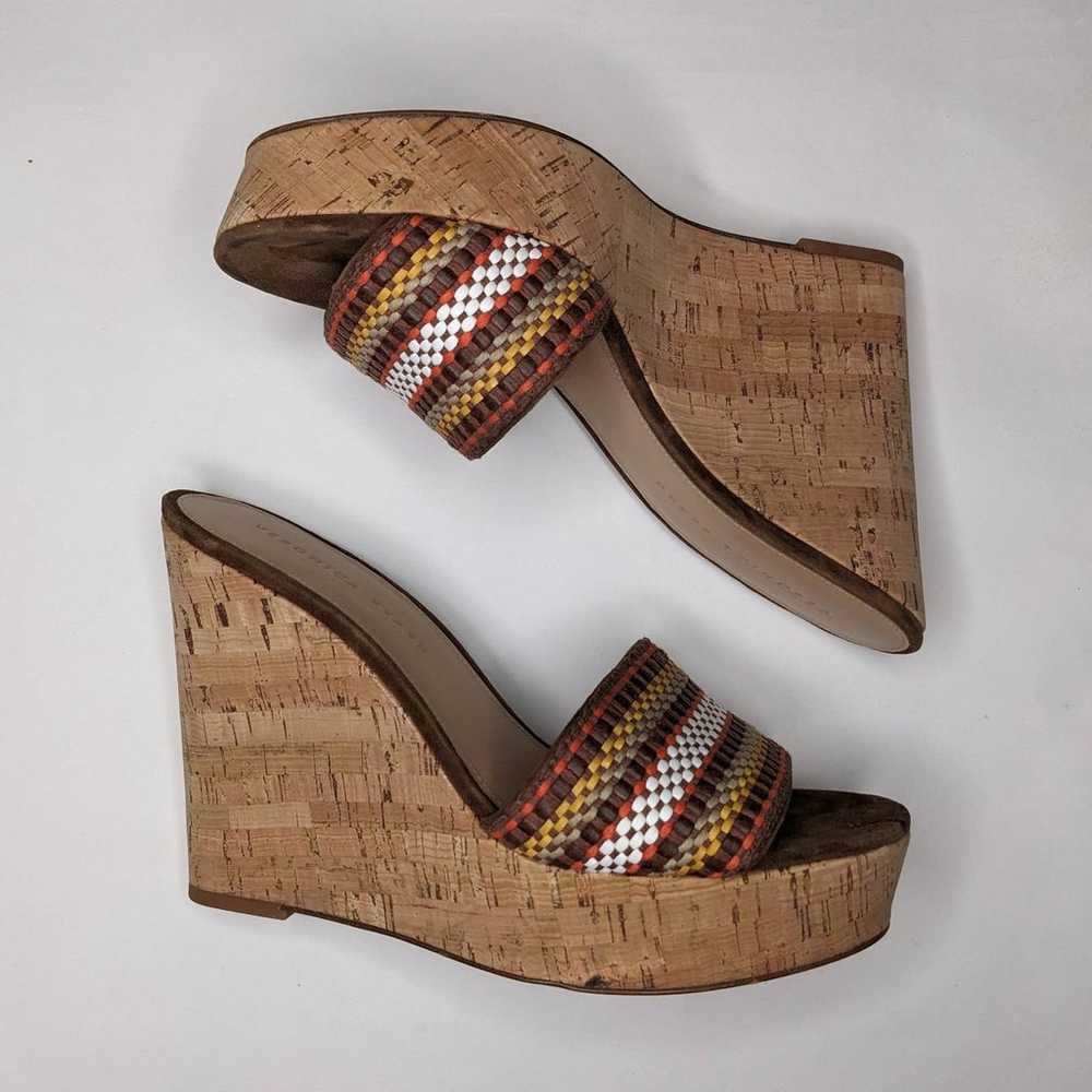 VERONICA BEARD Dali Brown Woven Cork Wedge Sandal… - image 3