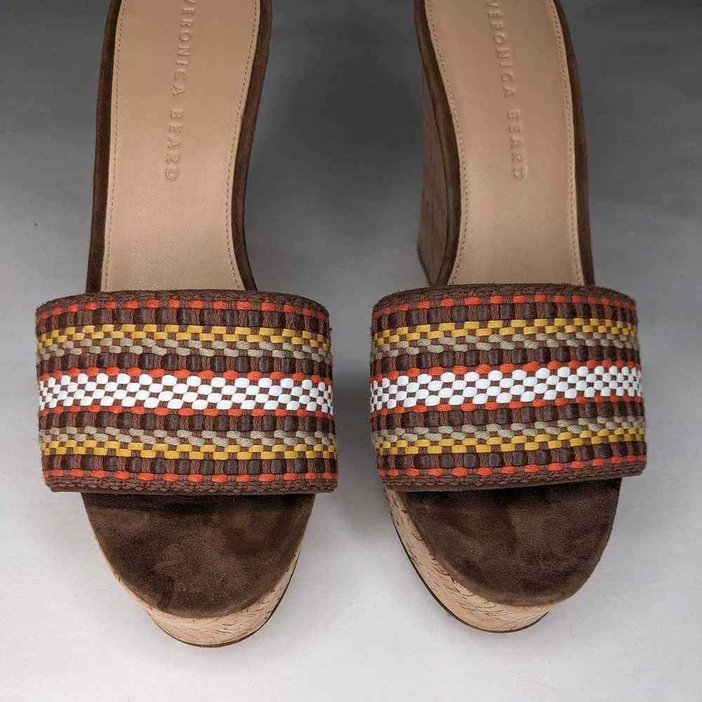 VERONICA BEARD Dali Brown Woven Cork Wedge Sandal… - image 6