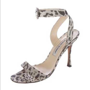 Manolo Blahnik Leopard Sandals