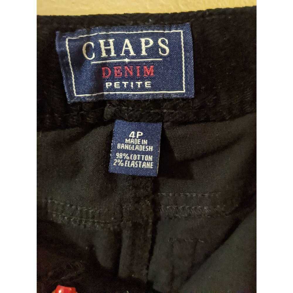 Chaps Chaps Denim Petite Black Straight Leg Mid R… - image 4