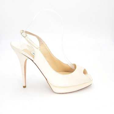 Jimmy Choo Bridal Pumps CLUE Ivory Satin Slingbac… - image 1