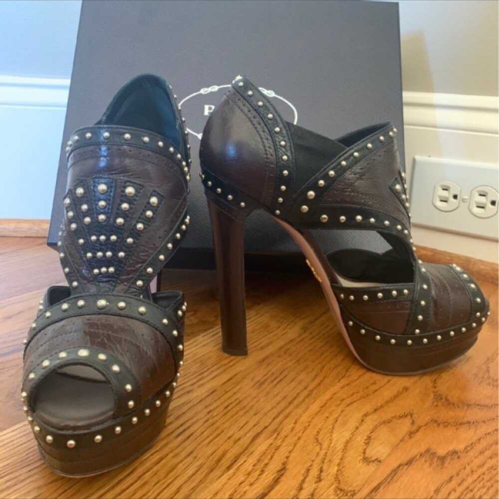 Very Classy Prada Stud Shoes. Approximately 4 and… - image 2