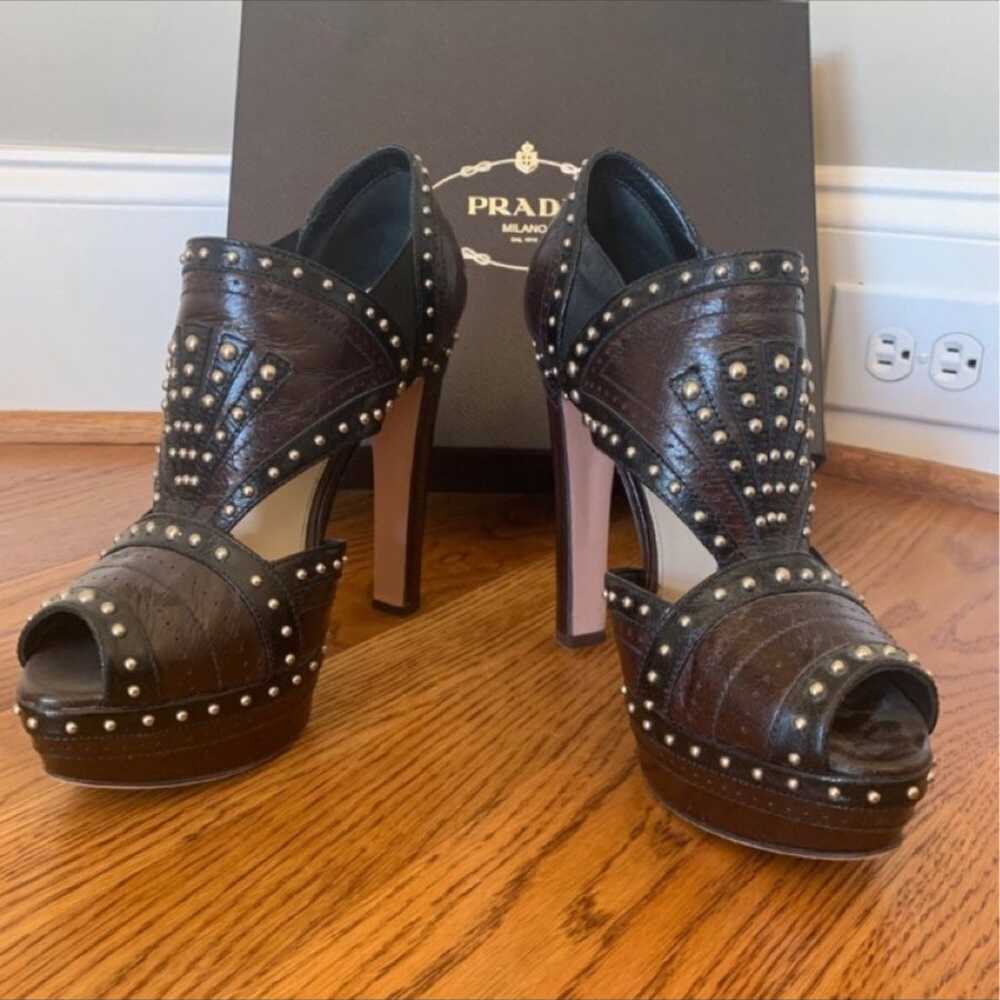 Very Classy Prada Stud Shoes. Approximately 4 and… - image 3
