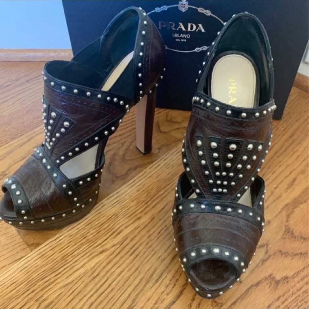 Very Classy Prada Stud Shoes. Approximately 4 and… - image 4