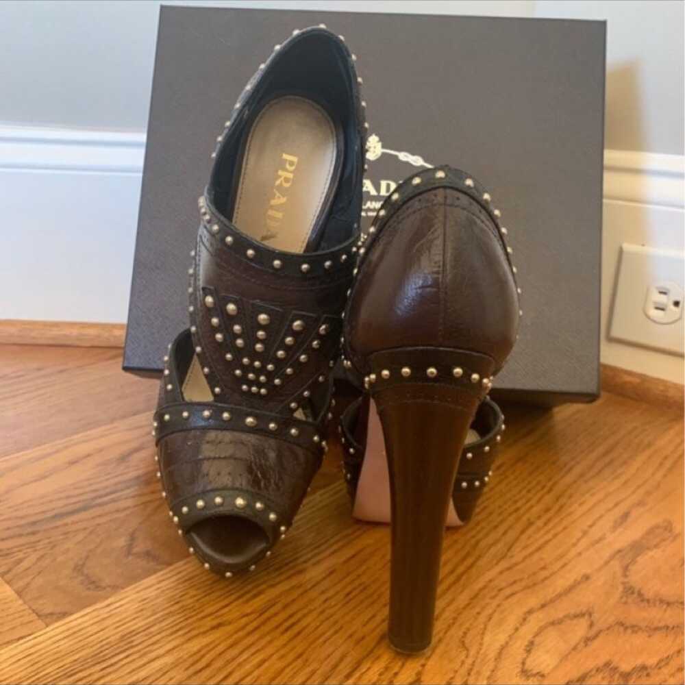 Very Classy Prada Stud Shoes. Approximately 4 and… - image 5