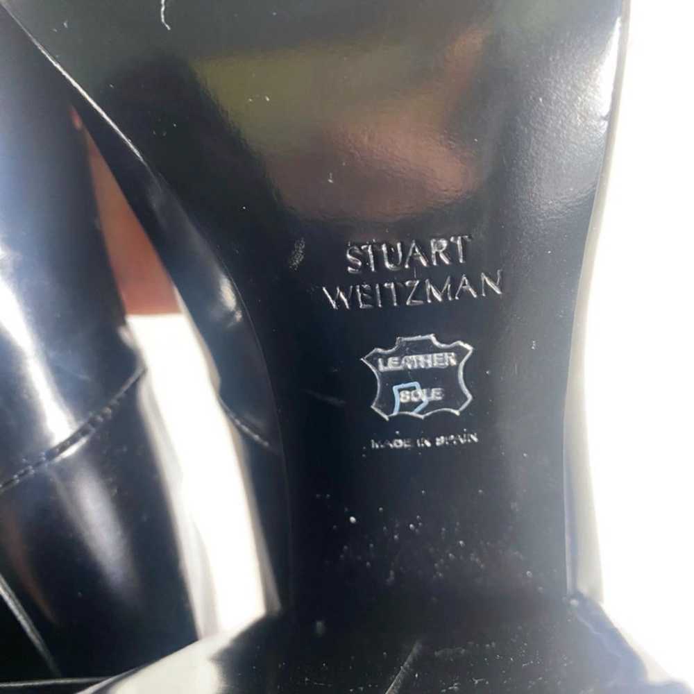 Stuart Weitzman Pronto Jet Mirror Black Patent Le… - image 7