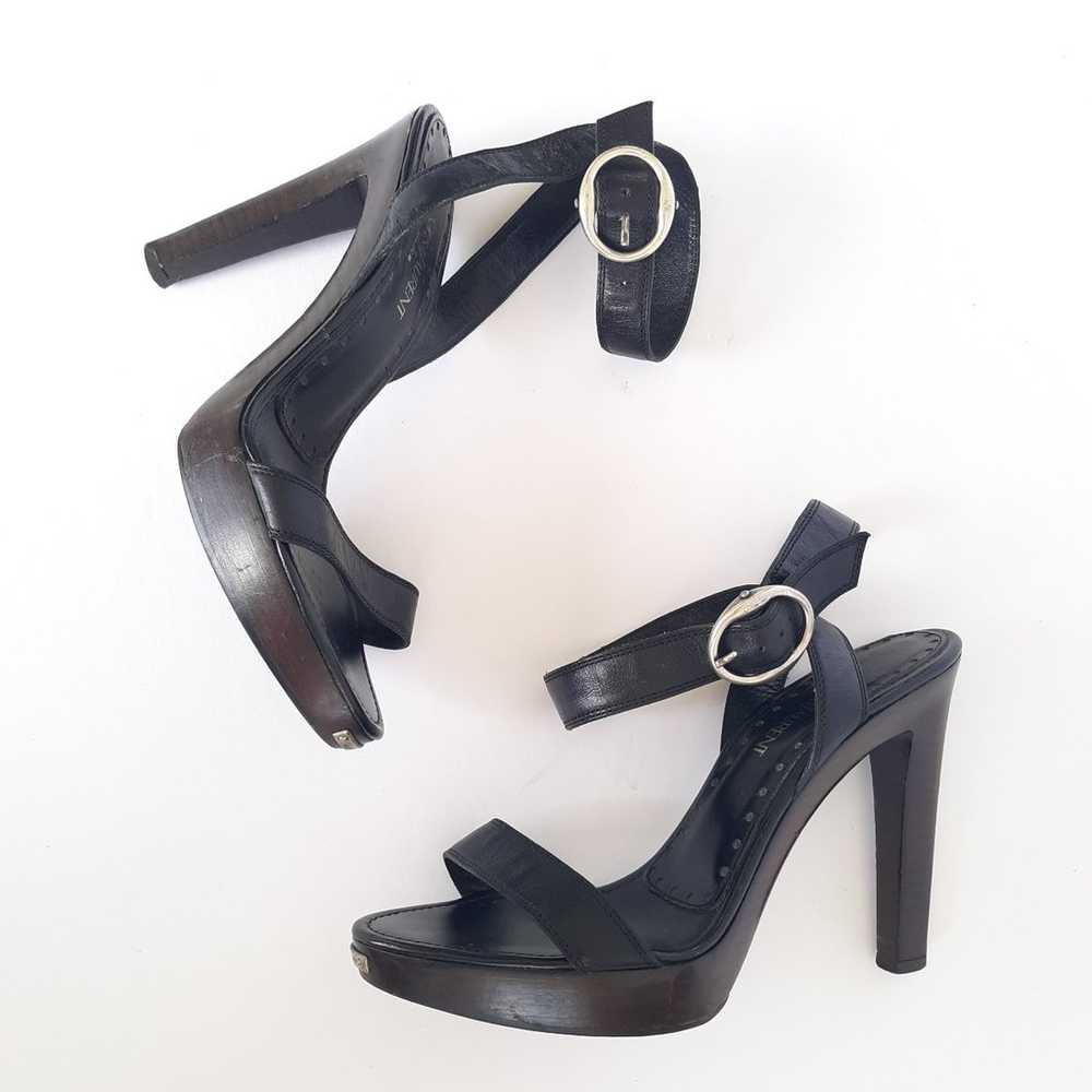 Yves Saint Laurent Heels Sandals Platform Leather - image 1