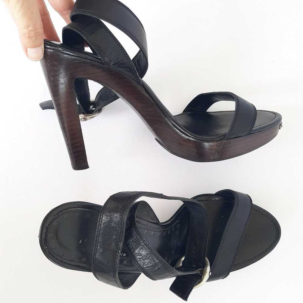 Yves Saint Laurent Heels Sandals Platform Leather - image 5