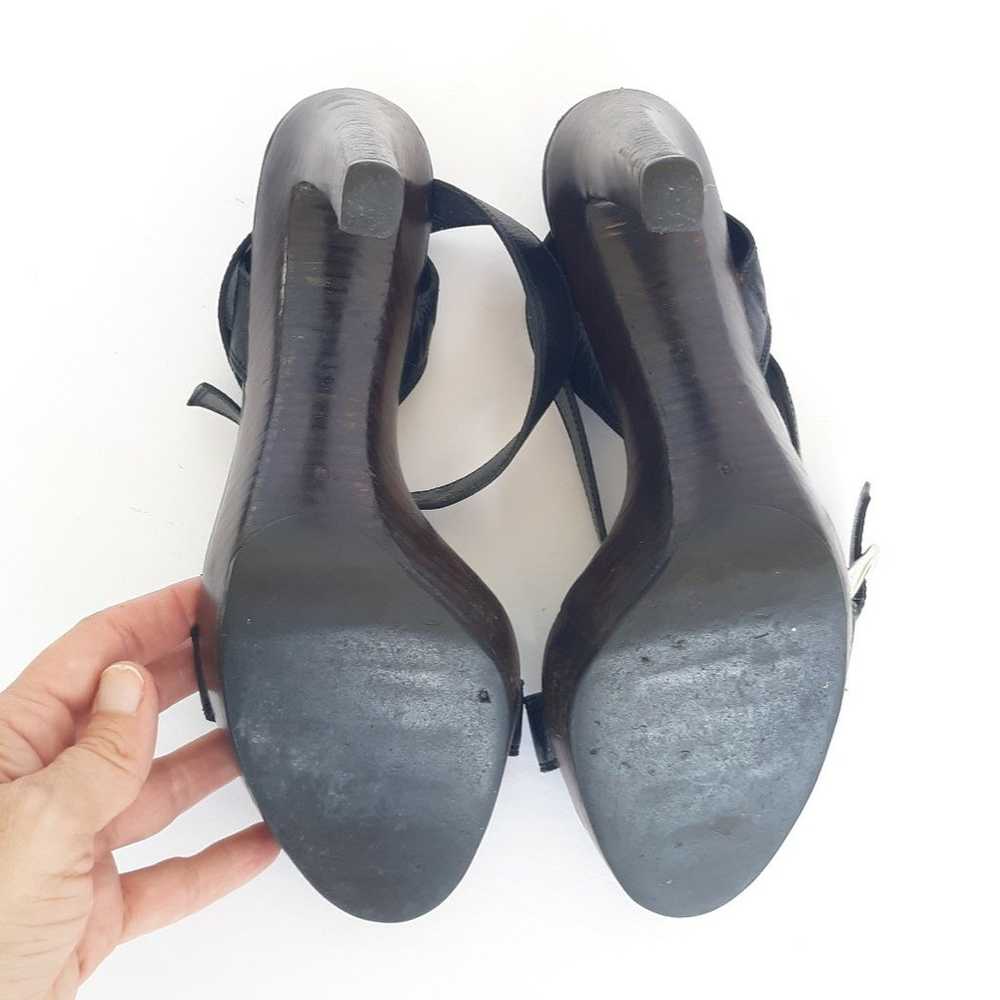 Yves Saint Laurent Heels Sandals Platform Leather - image 6