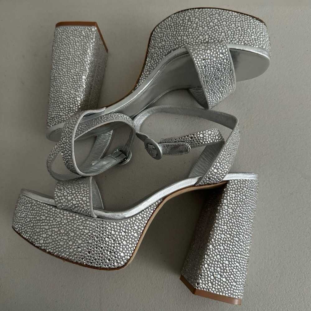 Larroude Dolly Crystal Platform Sandals 8.5 Ankle… - image 12
